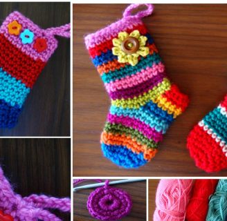 como hacer calcetines de lana a crochet